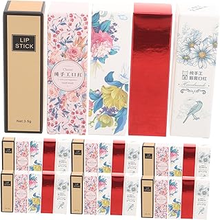 IFANLANDOR Caixas de embalagem de 50 peças, caixas de batom coloridas a granel de brilho labial recipientes de batom embalagens de batom caixa de embalagem de batom DIY caixa pequena caixa de batom suporte de batom K21