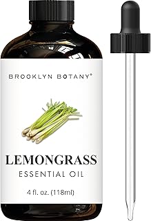 Brooklyn Botany Lemongrass Essential Oil - Huge 4 Fl Oz - 100% Pure and Natural - Premium Grade with Dropper - for Aromath...
