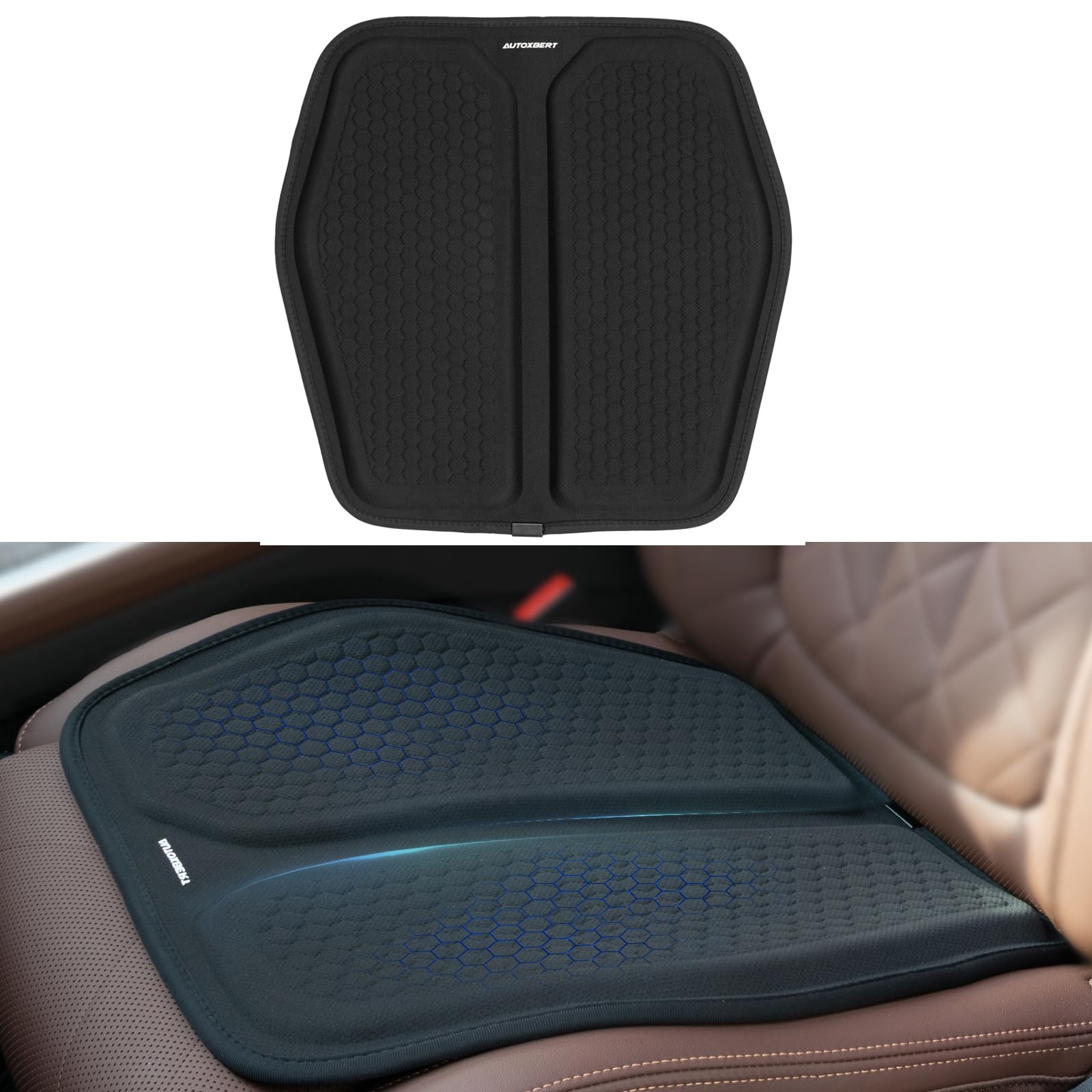 Gel Seat Cushion for Long Sitting,Gel Cushions for Pressure Relief,Breathable Gel Seat Cushion with Non-Slip Cover,Anti-Slip Coccyx Cushion for