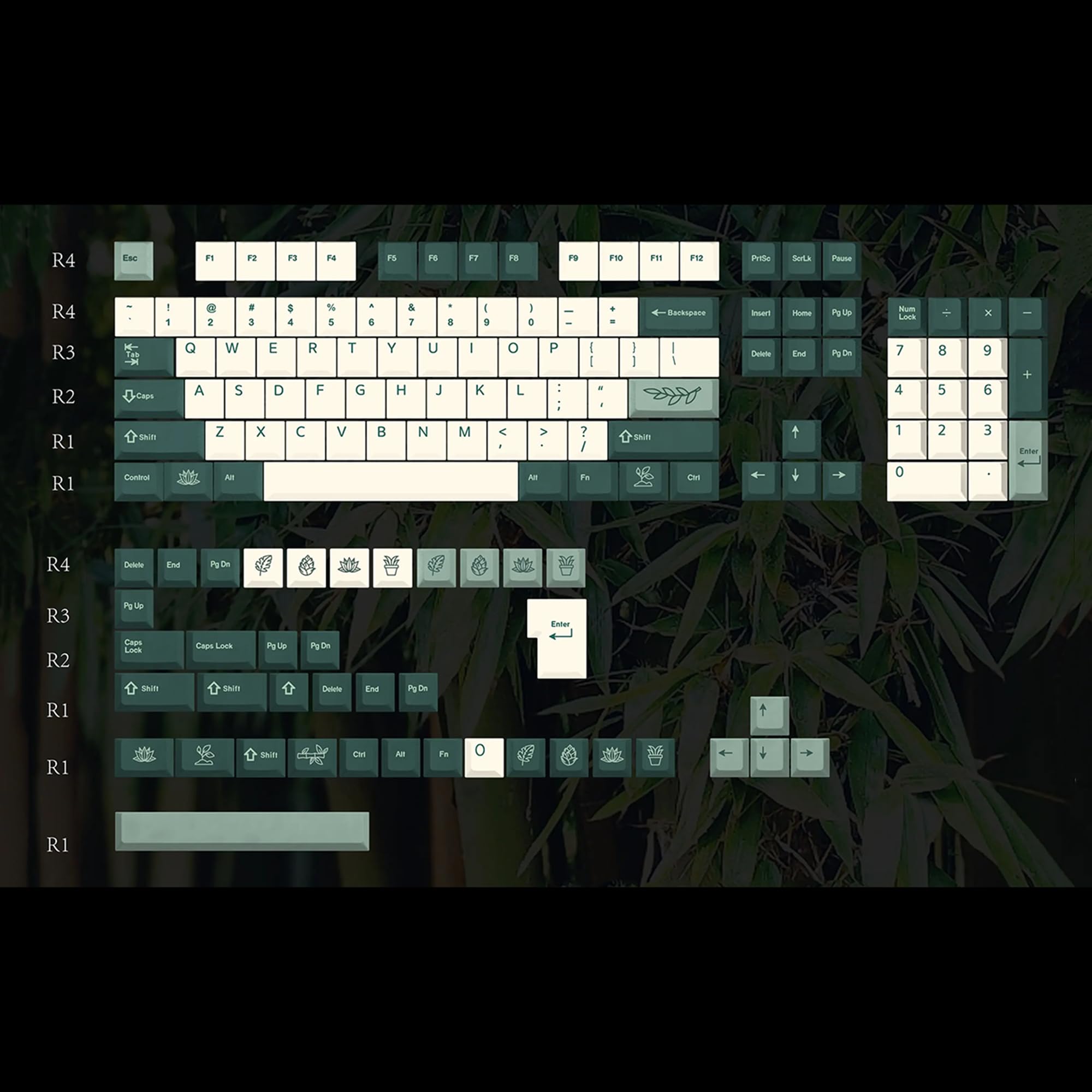 Amazon.com: 144 Keys Botanical Cherry Profile PBT Dye Sub Keycaps