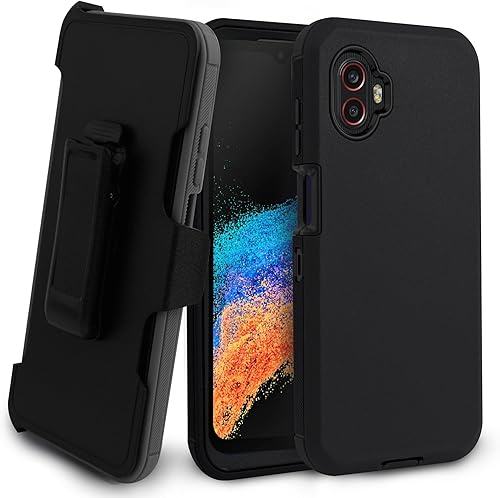 Funda con clip para cinturón para Samsung Galaxy XCover 6 Pro, funda protectora de cuerpo completo para teléfono con protector de pantalla