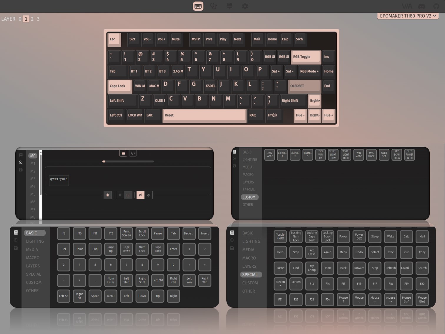 Amazon | EPOMAKER TH80 PRO V2 ワイヤレス ゲーミングキーボード RGB