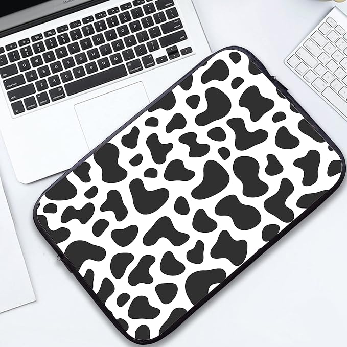 Funda de portátil con estampado vaca para laptop 13-15 pulg. miniatura 4