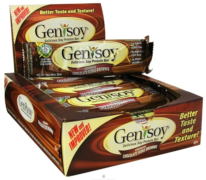 Genisoy Soy Protein Bar Ultimate Chocolate Fudge Brownie
