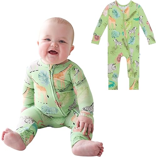 Posh Peanut Baby Rompers Pajamas Made from Soft Viscose from Bamboo - Newborn Baby Boy Clothes - Kids One Piece PJ