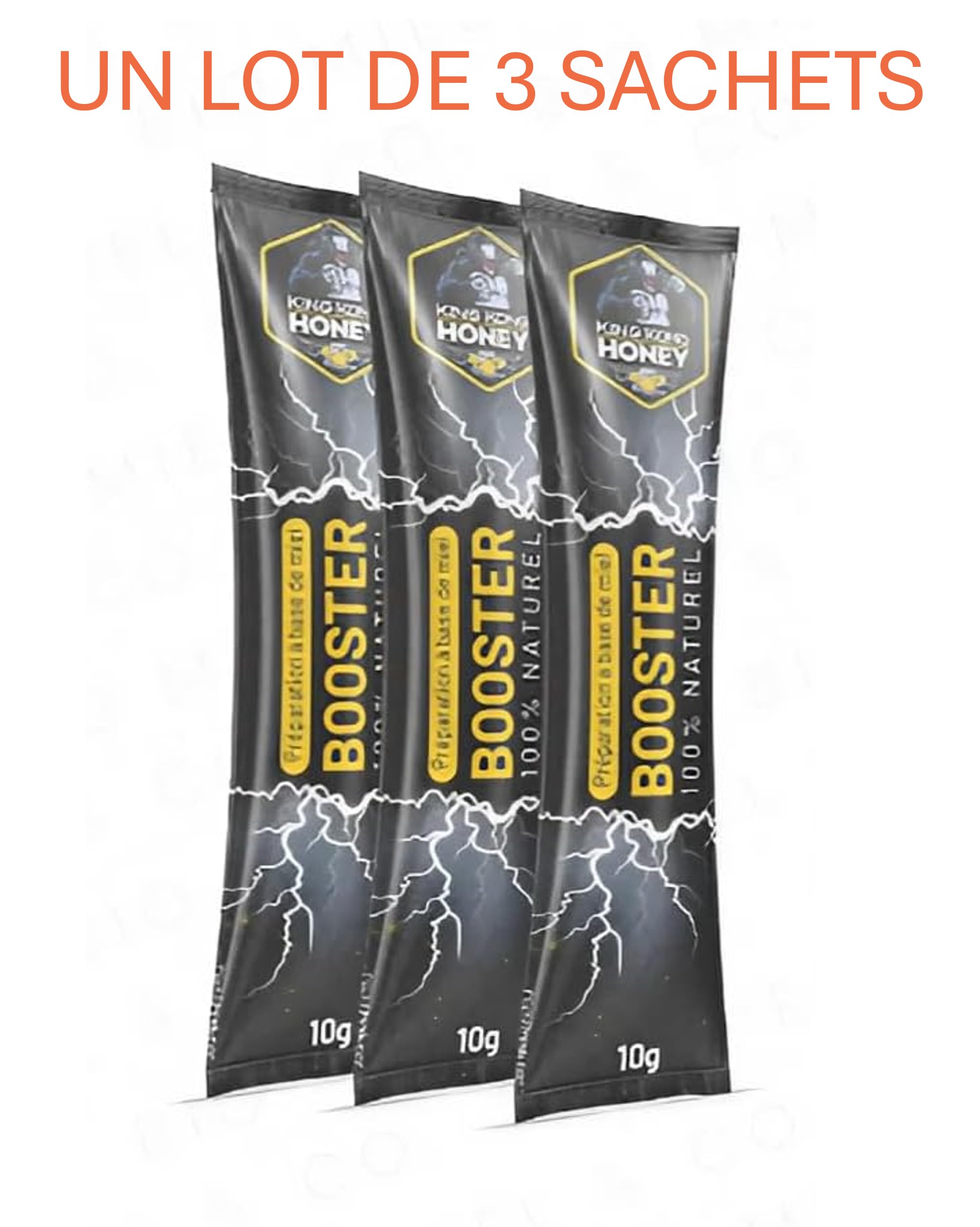 Miel King Kong : Boostez votre vitalité et votre énergie ! Fabrication francaise. Lot de 3-6 - 9 Sticks (3 SACHETS)