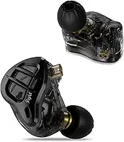 KZ ZAR 1DD+7BA Fones de ouvido com fio, fones de ouvido para cantores, bateristas, músicos, com cabo destacável de 2 pinos, estéreo HiFi com isolamento de ruído com graves aprimorados IEM (com