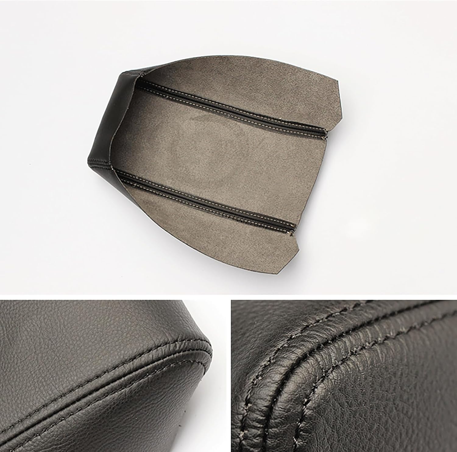 Center Console Armrest Cover for Toyota Camry 2007 2008 2009 2010 2011 Accessories, Car Middle Console Lid Cover Pad, Anti-Scratch Leather Adhesive Installation,Gray+Gray line