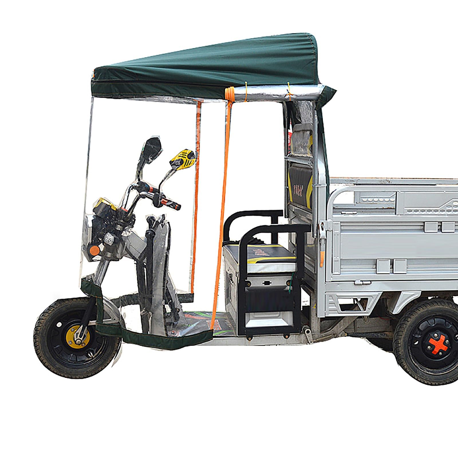 Bâche de tricycle électrique pour rouler sous la pluie et le vent en ville confortablement