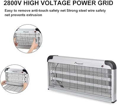 Aspectek 40W Indoor Bug Zapper Insect Killer, Mosquito Killer 25 Inch Larger Powerful Electronic Device Insect Killer for Home Restaurant and Hotel