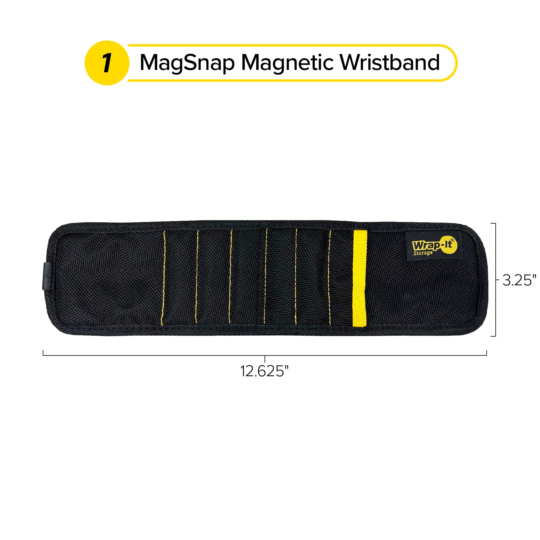 Wrap-It Storage MagSnap magnetyczna opaska na nadgarstek od - narzędzie z magnesem na nadgarstek i uchwyt na śrubę - prezenty narzędziowe dla mężczyzn i kobiet, którzy są poręczne