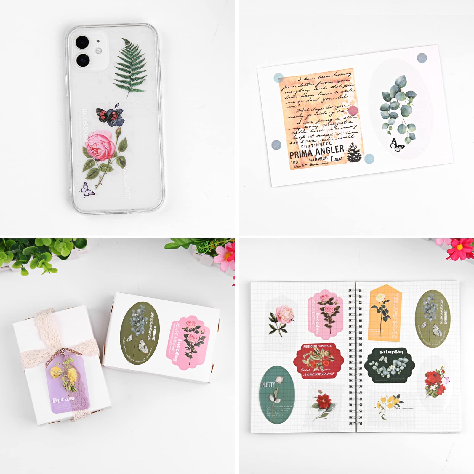 320 Blumen- Und Wachssiegel-Aufkleber – Für Scrapbooking, Tagebücher & Basteln, Wasserfest