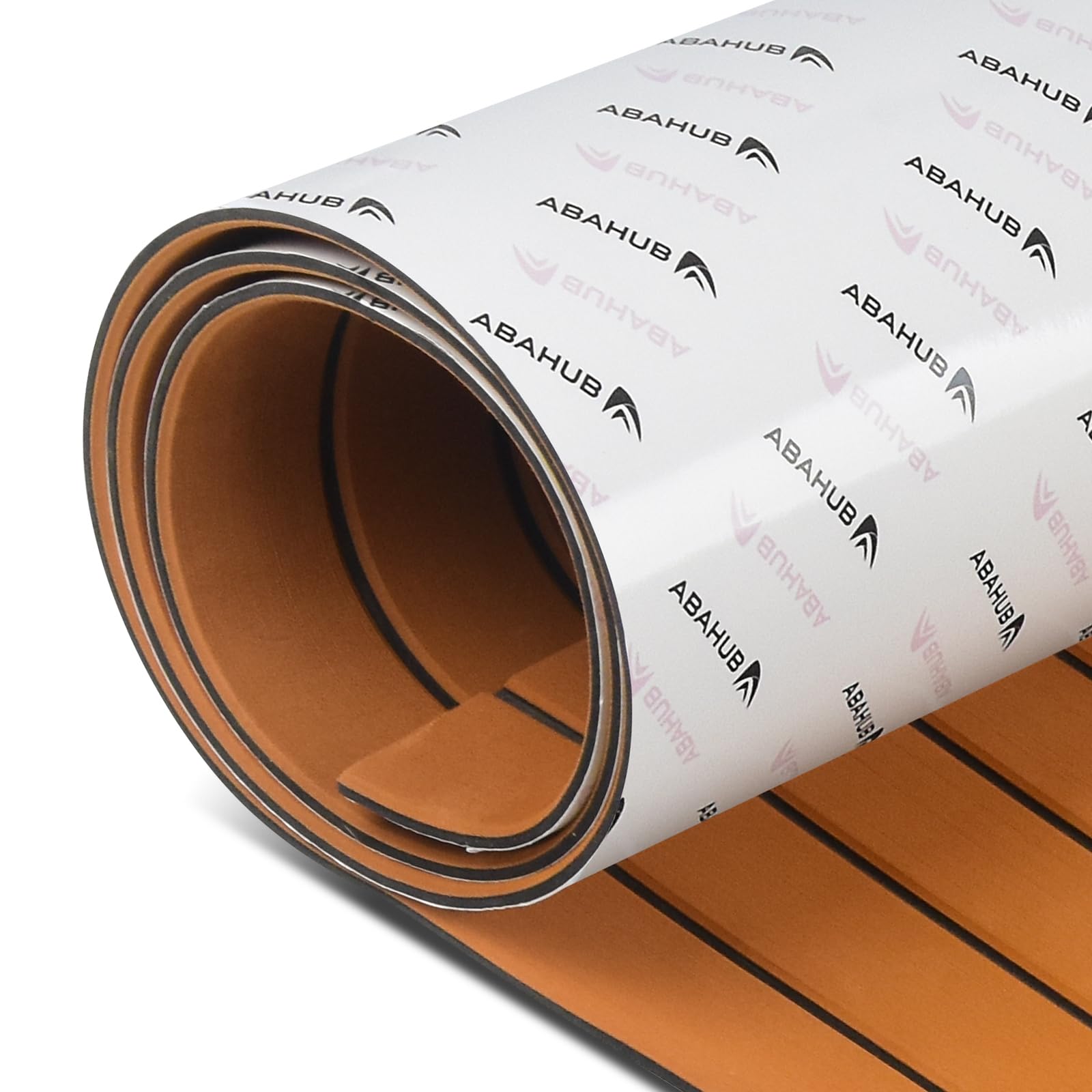 Abahub EVA Foam Boat Decking 96''x45.6''/36''/28.8''/24''/16.8'', 48''x16.8'' Self-Adhesive Faux Teak Marine Flooring Sheet Traction Pad for Boats