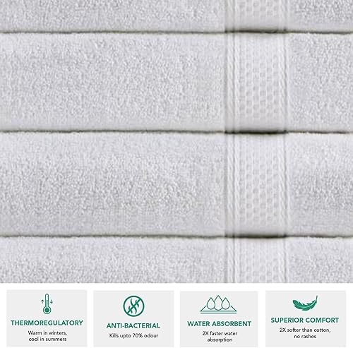 Miniatura 6 de Excelsior INT - Juego de toallas de baño de lujo, toallas de baño de algodón, de secado rápido, extra absorbentes, súper suaves, para baño, ducha,