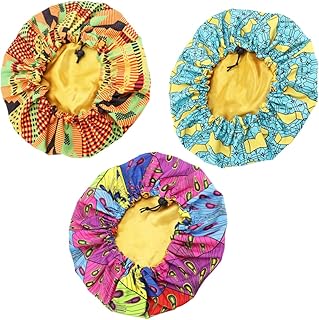 Beavorty 3 Pçs Laço De Cabelo De Cetim Viseira De Banho De Bebê Gorro De Cetim Chapéu De Noite Gorro De Cabelo De Seda Gorro De Cabelo De Cetim Para Dormir Banda Elástica Touca De Banho