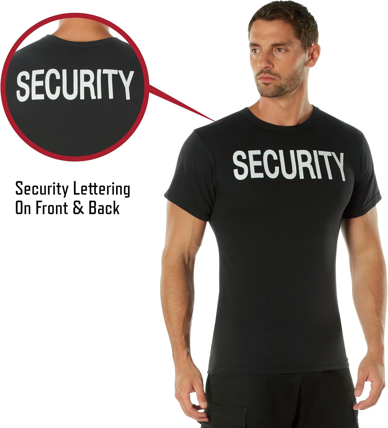 Rothco Two-Sided Security T-Shirt – Professional Short Sleeve Uniform Crew Neck Shirt - Image 4