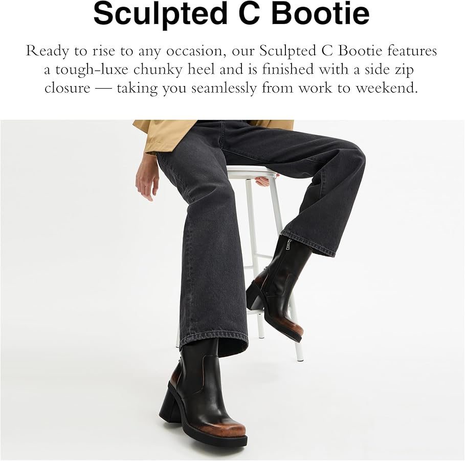 Amazon.com | Coach CBO46 BLK 5 B SCULPT C LVD LTH BTE Black 5 B