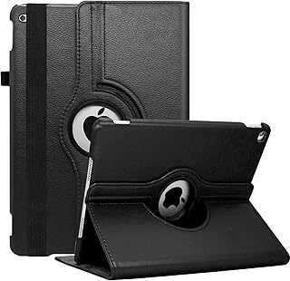 iPad Case Fit 2018/2017 iPad 9.7 6th/5th Generation - 360 Degree Rotating iPad Air 2 Case Cover with Auto Wake/Sleep Founction Compatible with Apple iPad 9.7 Inch (6th Gen, 5th Gen) - Black