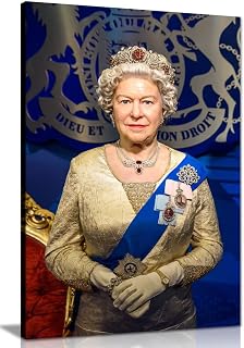 Queen Elizabeth Ii Queen Of England Canvas Wall Art Picture Print (12x8in)
