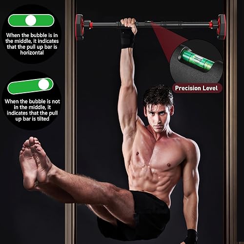 Miniatura 3 de Gadpiparty Barra de dominadas para puerta, resistente, 440 libras, sin tornillos para inquilinos y gimnasio en casa, ajustable de 27.5 a 39