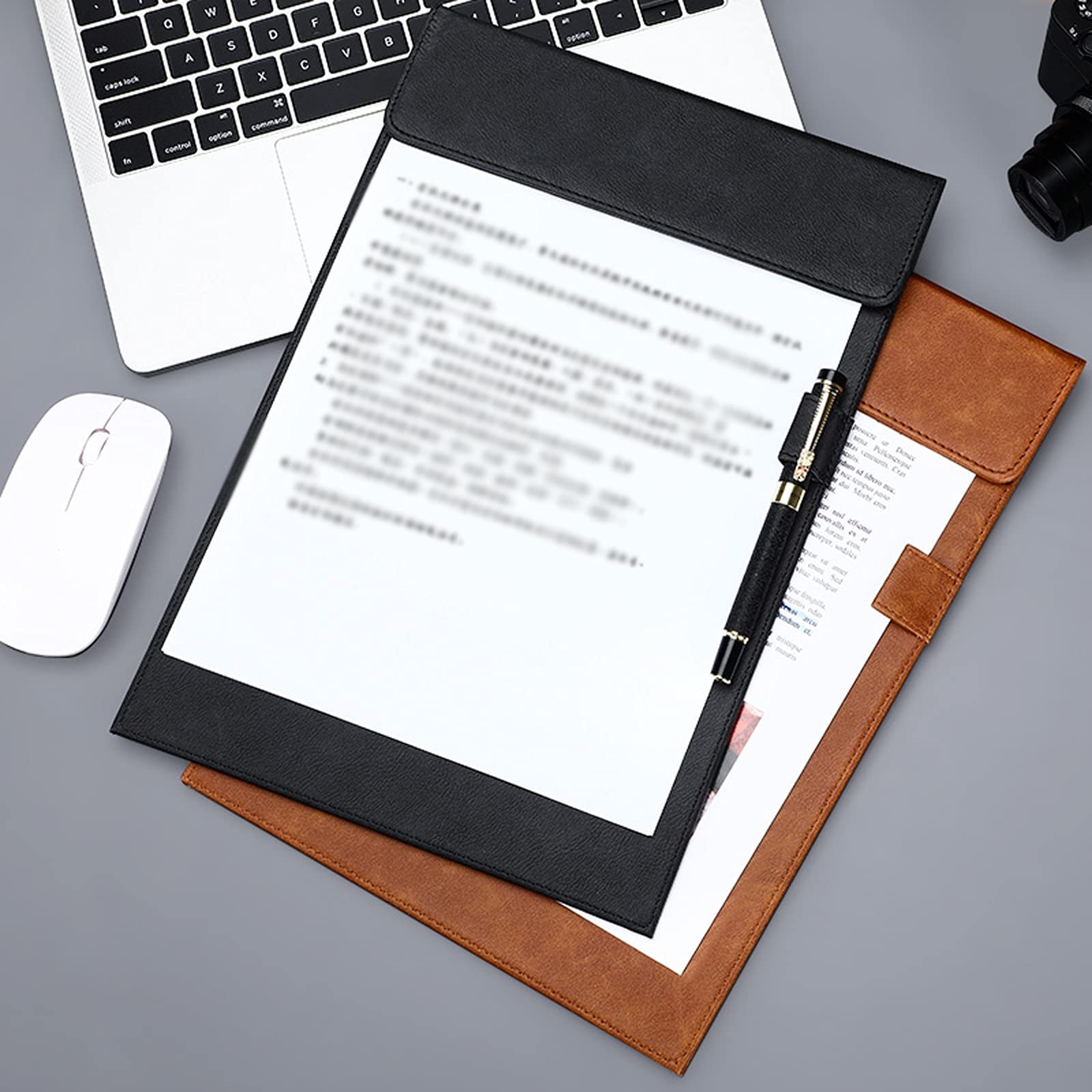 Schreiben von Pad-Clip-Board A4- und Briefgröße mit Leder-Zwischenablage mit Stifthalter Multi-Color Magnetic-Schreibens-Bord-Ordner für Unternehmen, Büro-5-Packungen Clipboard-Ordner