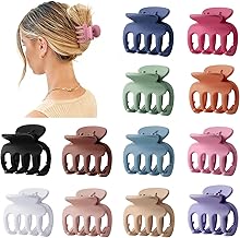 Sisiaipu 12Pcs Hair Clips for Women 1.8 Inch Small Claw Clips for Thin Hair Medium Hair Claw Clips for Thick Hair Accessories for Women Girls (Colorful)