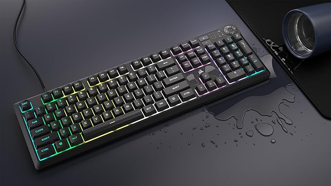 Teclado Gamer Corsair K55 CORE RGB USB Negro miniatura 3