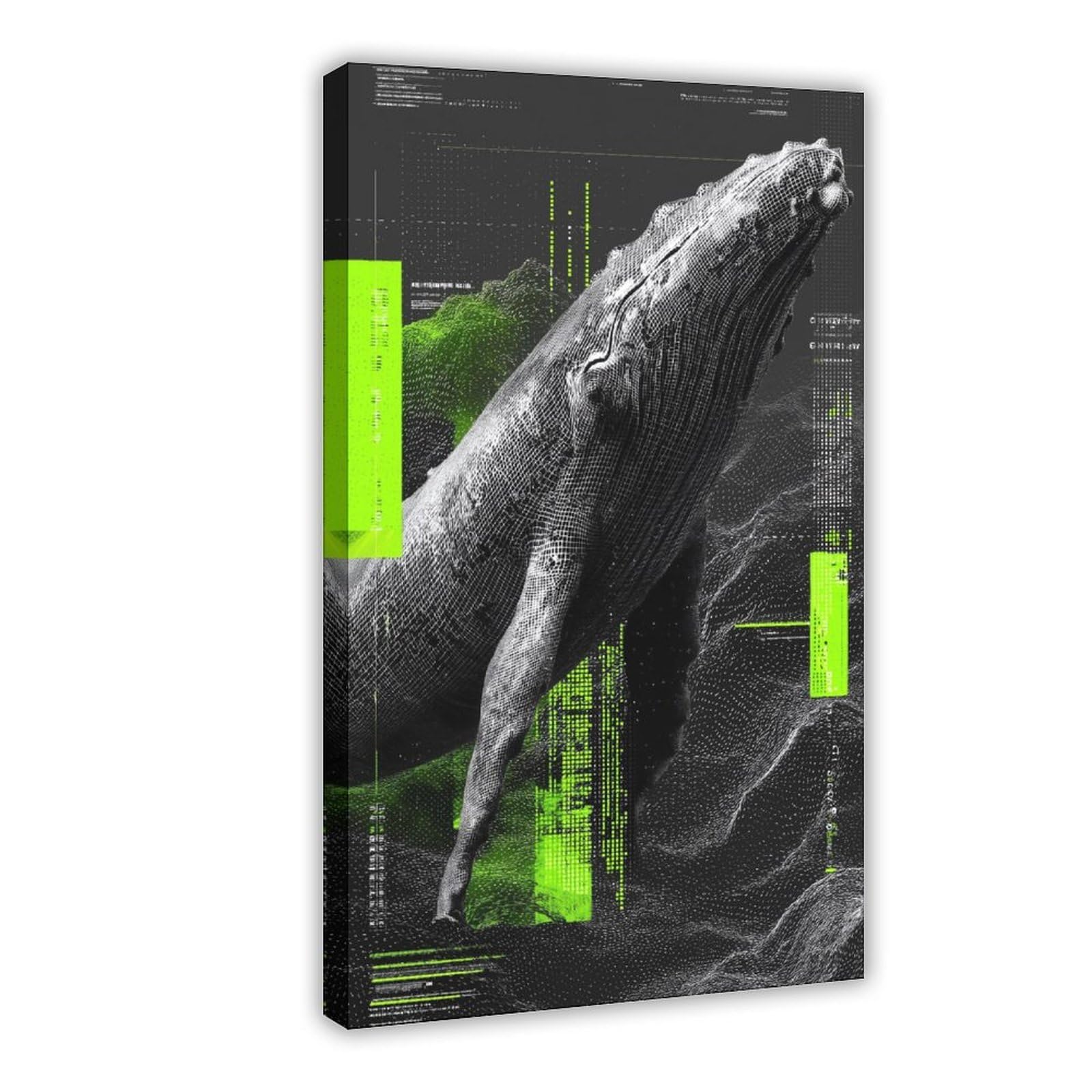 Jfecth Frame-Style Whale Poster Canvas Poster For Dorm Room Decor Gift