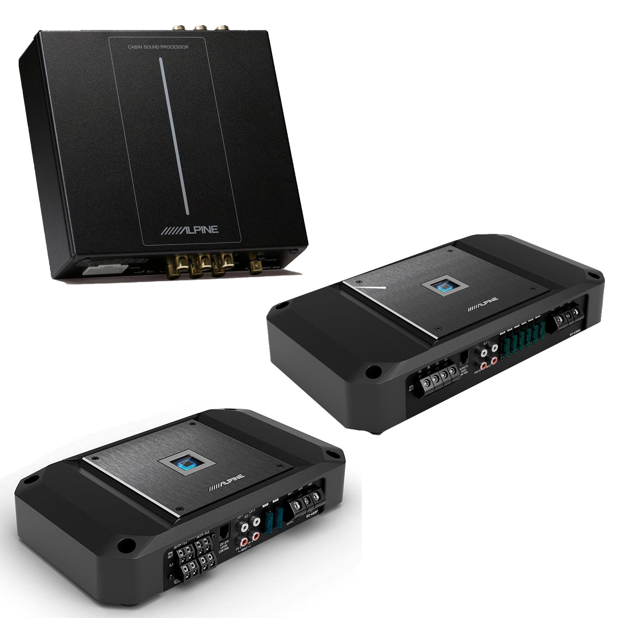 Alpine PXE-C60-60 Optim6 6-Ch. Processor w/ R2-A60F 4Ch. & R2-A150M Mono Amp Bundle