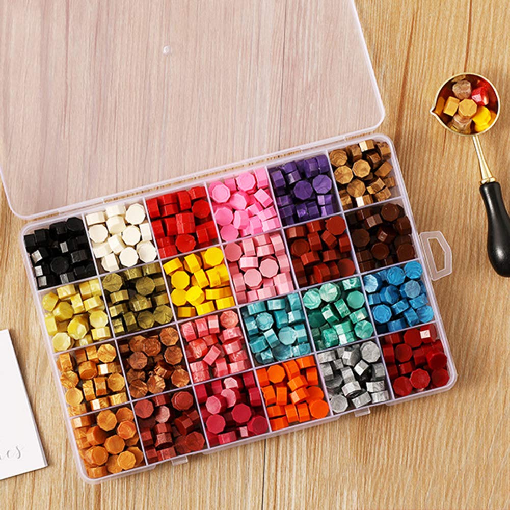 Vintage achteckiges Siegellack-Tabletten-Set mit Löffel Siegelstempel für DIY Scrapbooking Hochzeit dekorative Einladung Sealing-C,China