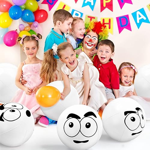 Miniatura 7 de 10 bolas de playa blancas sólidas a granel, pelota de playa inflable grande, bolas gigantes para piscina, juego de playa, juguete para playa de