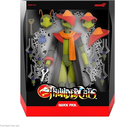 Super7 ULTIMATES! Thundercats Quick-Pick - Figura de acción de Thundercats de 7 pulgadas con accesorios, coleccionables clásicos de dibujos animados