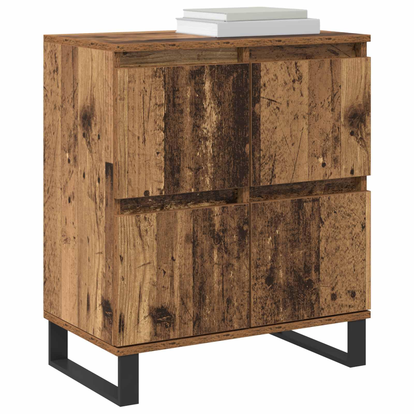 vidaXL Bufet Stare drewno 60 x 35 x 70 cm, Przestronny schowek, elegancka prostokątna witryna, nowoczesne meble, funkcjonalna szafka do organizacji w domu