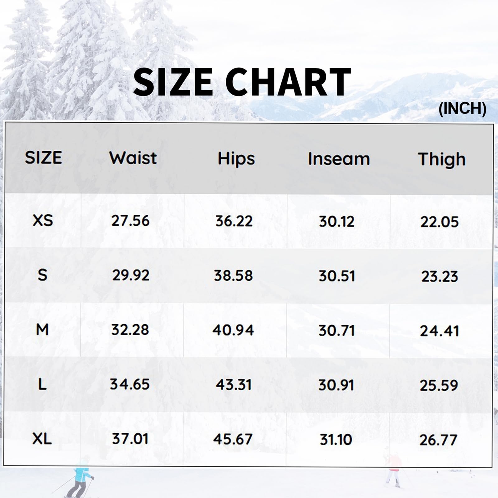 HOUZONIY Pantaloni da Sci da Donna, Impermeabili, Antivento, Slim Fit, Pantaloni da Neve, Bavaglino isolati, Pantaloni da Sci