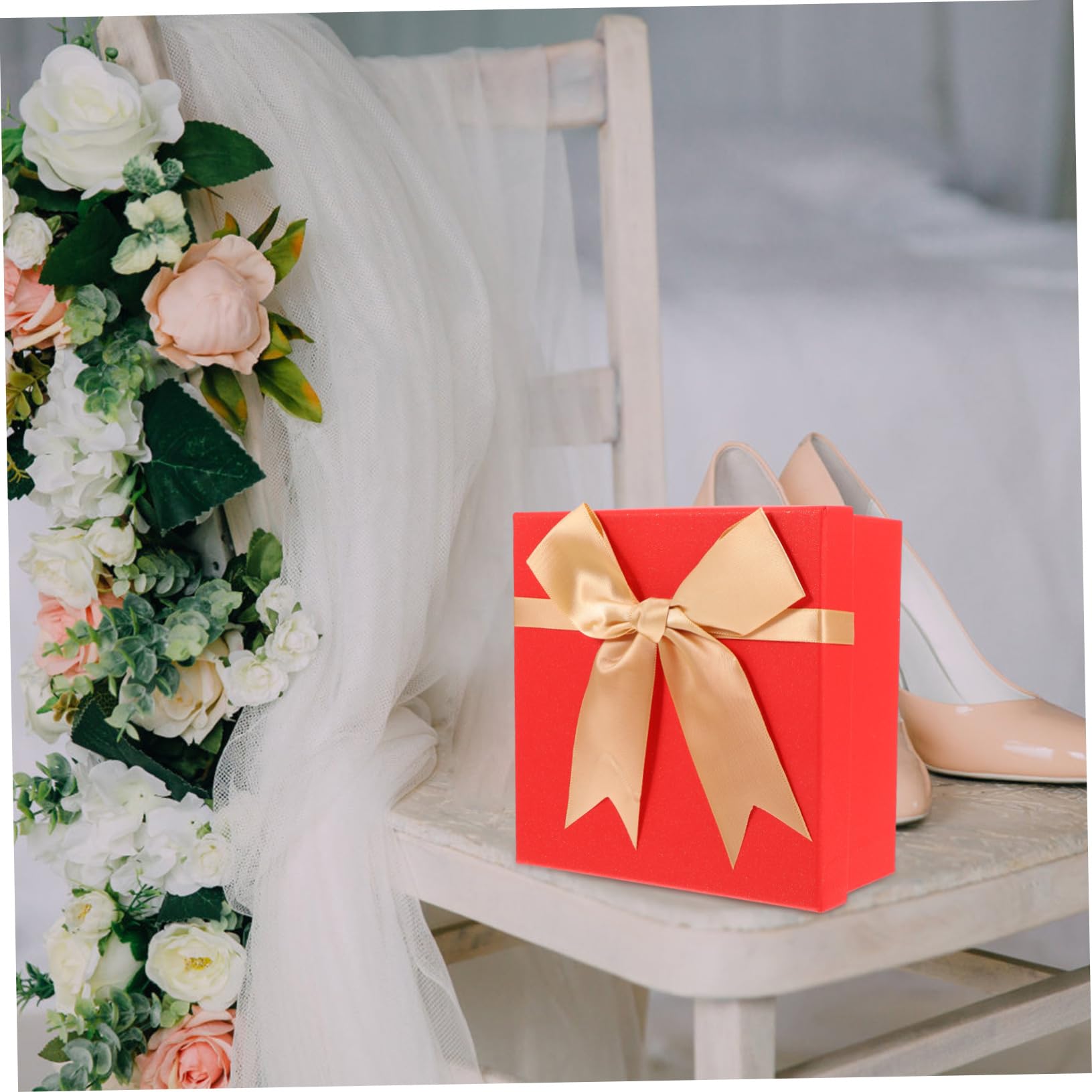 VALICLUD 4er-packung Rote Geschenkbox Hochzeit Gegenwärtig Verpackung Für Geldgeschenke Partyboxen Boxen Für Geburtstage Geschenkboxen Verpackungsmaterial Papier
