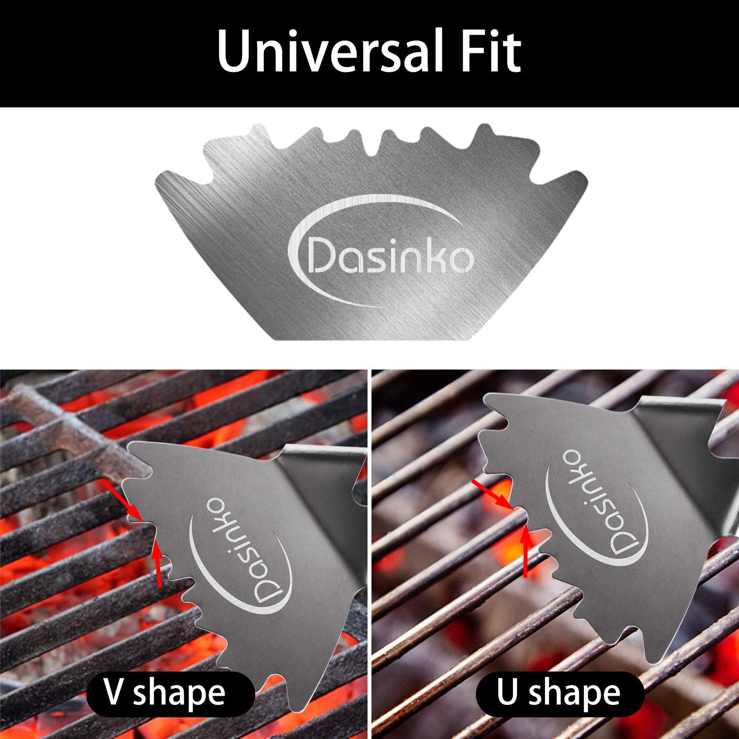 2 Pack Grill Brush Bristle Free, BBQ Brush and Scraper for Weber Grill Cleaning, Heavy Duty Stainless Steel Barbecue Scraper Tool, Safe Cleaner Long Handle Barbeque Accessories Set of 2