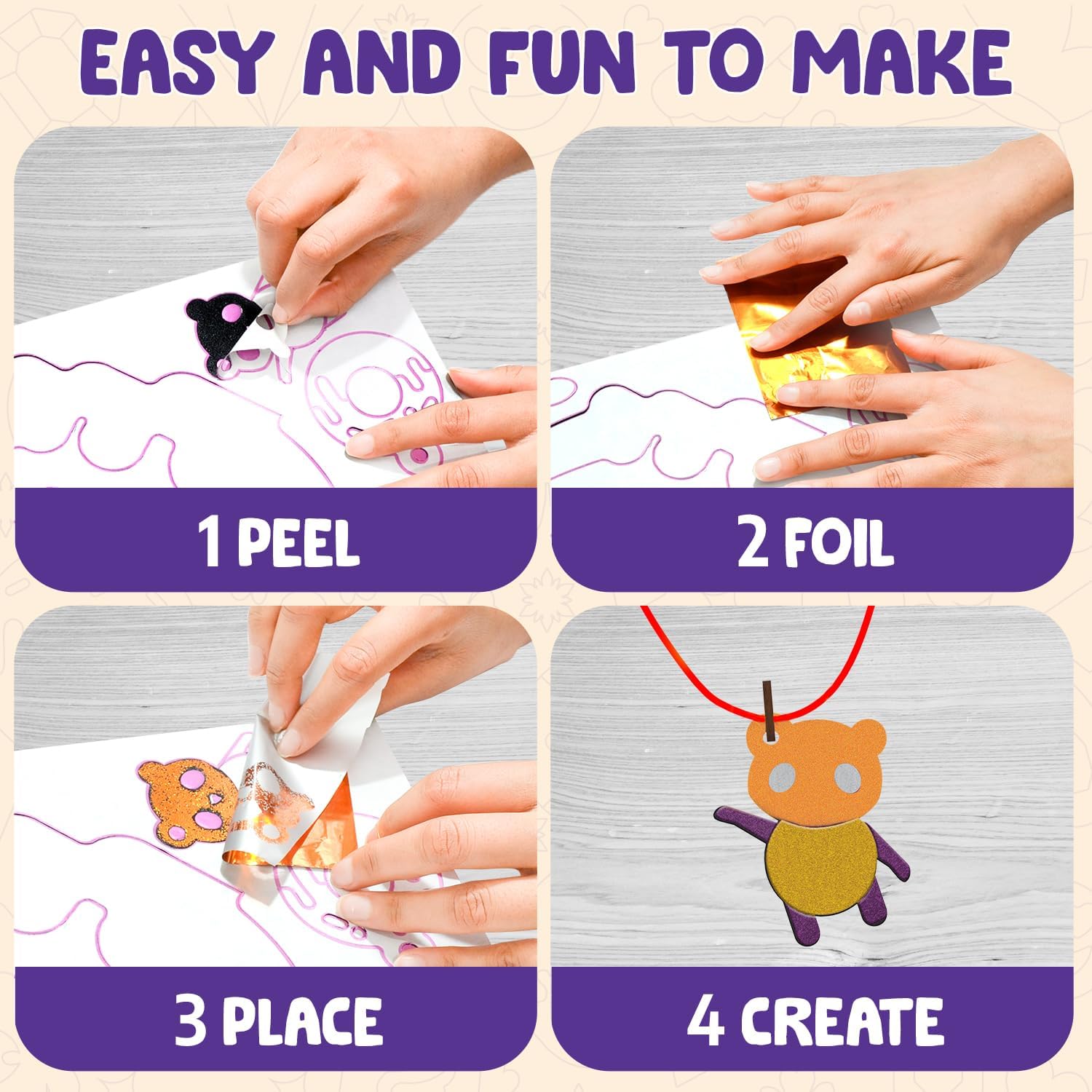 Smartivity Foil Magic - Jewelry Making Kit for Kids, Craft Kit for Girls Age 4 to 10 Years, DIY Creative Activity, Christmas & Birthday Gifts for Girls Ages 4, 5, 6, 7, 8, 9, 10 Years Old