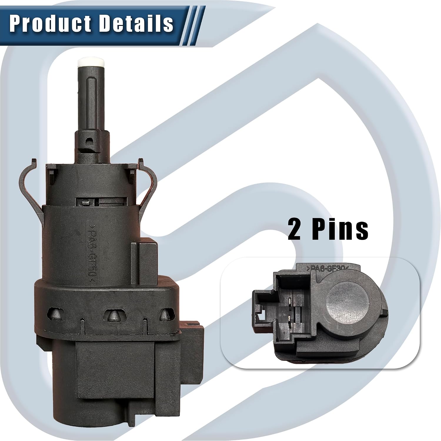 New Brake Stop Light Switch Compatible with Ford Fiesta 1.6L(2006-2019), Escape,Explorer,Volvo S60/S80/XC60,Land Rover,Jaguar X-Type/S-Type & More– Replaces 3M5T13480AA,SLS-328,30773935,1227339