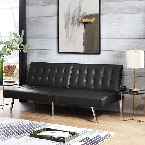 naomi home tufted split leather