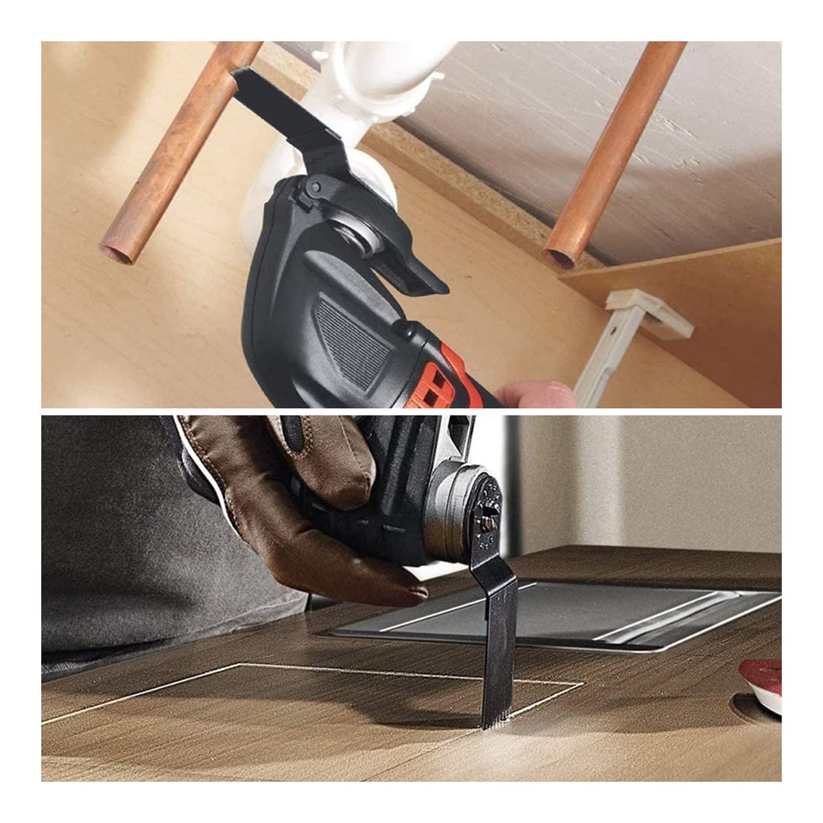 Insertos de torno de metal para torneado y ranurado, paquete de 80 cuchillas multiherramienta oscilante de liberación rápida para herramientas eléctricas de madera de plástico de corte de metal