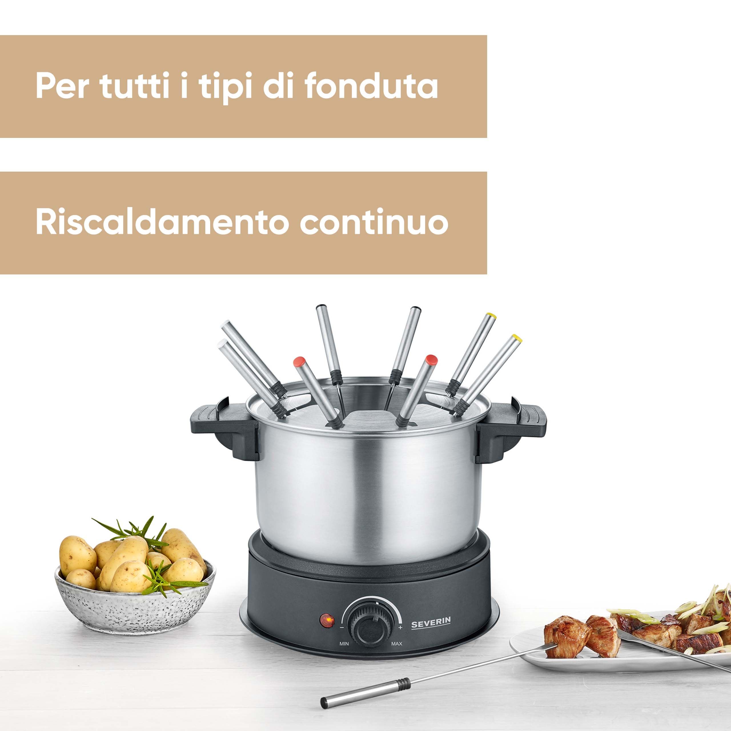 SEVERIN Fonduta Elettrico 1500W 1,4L Inox FO 2470