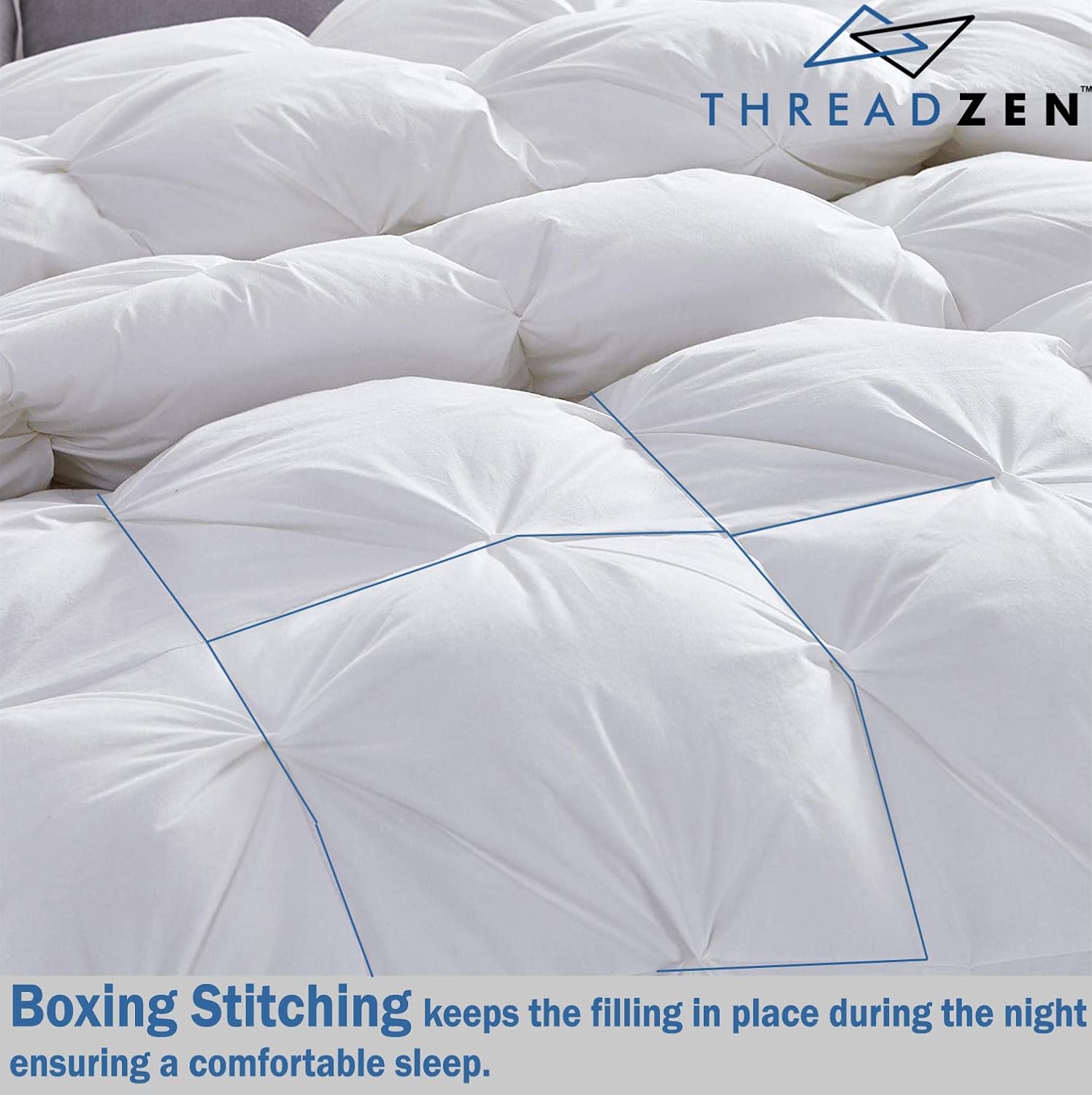 All Season Alaskan King Comforter 136x120 - Pinch Pleat Pin-Tuck Design 1 Piece Down Alternative Duvet Insert, Luxury Quilt, 8 Corner Tabs, Soft, Oversized King Breathable Blanket - White