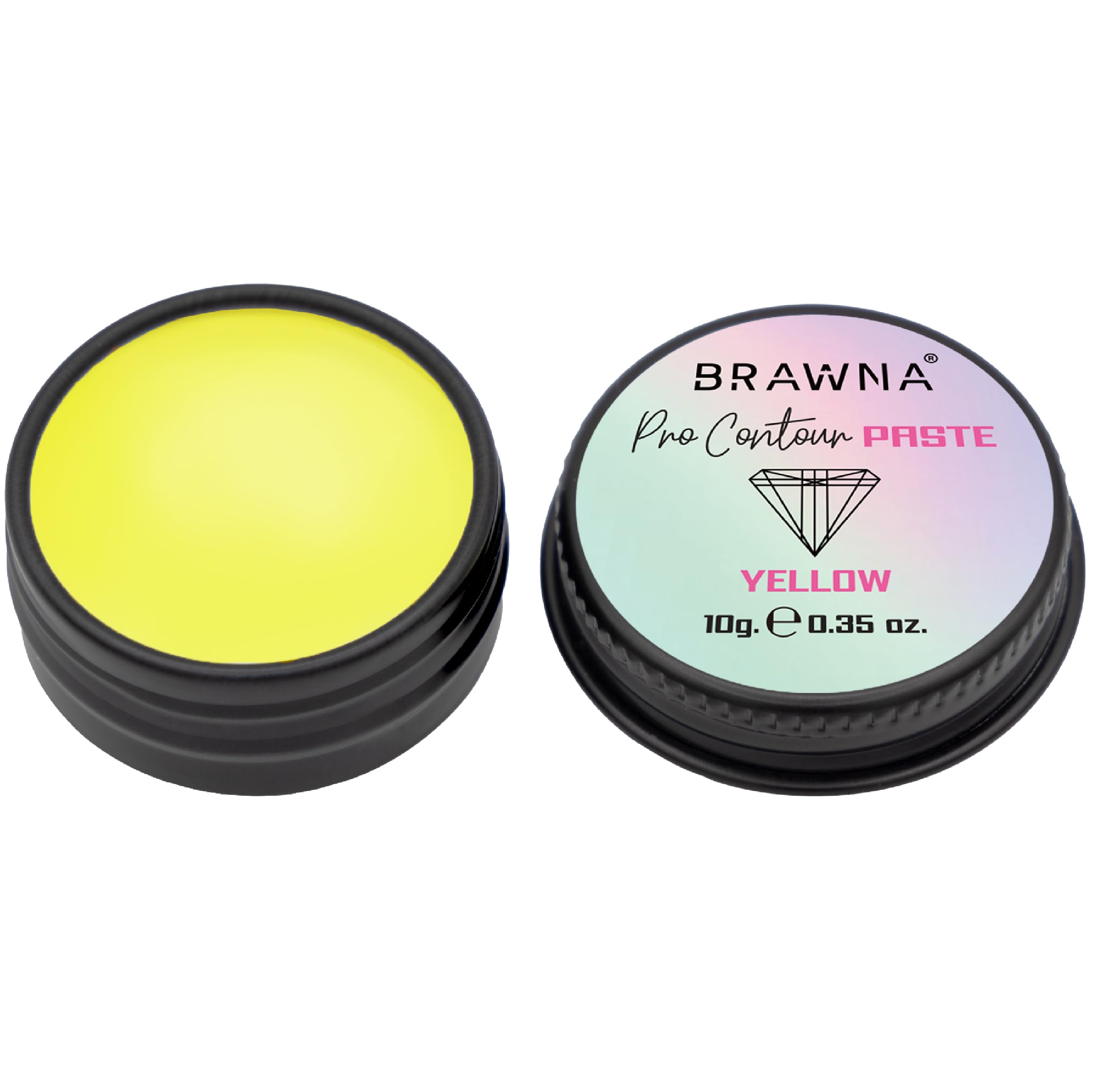 Brawna Pro Contour Yellow Mapping Paste for Brow and Lip Measuring - Yellow Concealer for PMU, Eyebrow Henna, Lamination, Tint