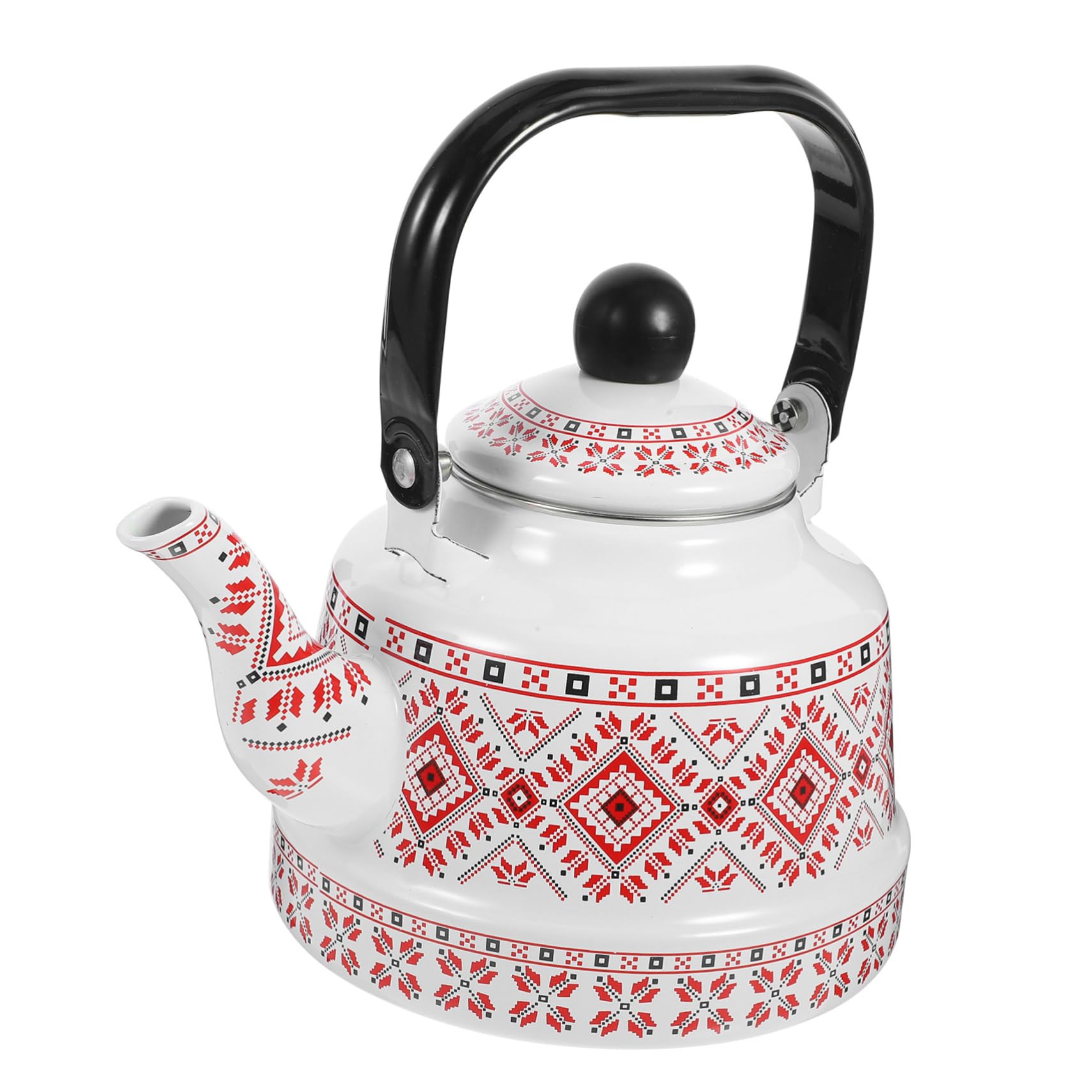 Bouilloire émaillée pratique et élégante avec finitions vintage rétro