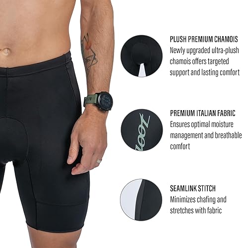 Miniatura 2 de Zoot Pantalones cortos de triatlón Core de 7 pulgadas para hombre, de secado rápido, con almohadilla de gamuza de ciclismo, bolsillos y tela UPF 50+