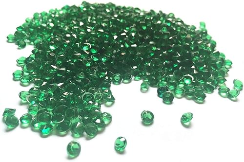 Miniatura 3 de Liying Diamante acrílico, 2000 piezas de cristales redondos de confeti de imitación de 0.3 pulgadas, gemas del tesoro para dispersos de mesa,