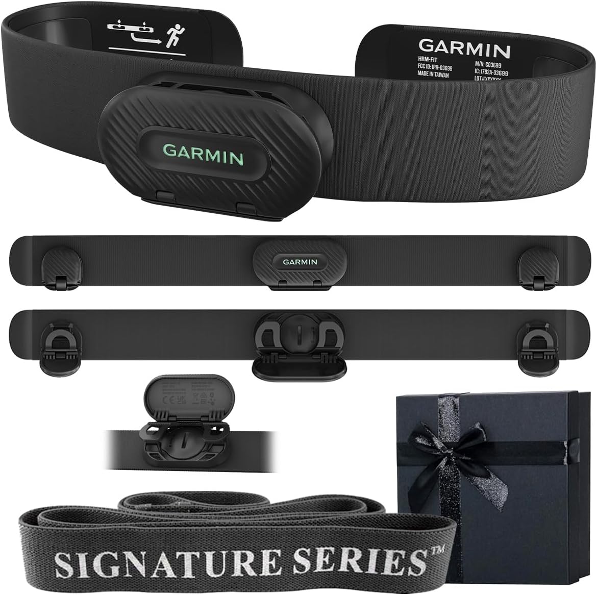 Garmin HRM Heart Rate Monitor Chest Strap | Wireless, Real-Time Transmission for Indoor and Outdoor Exercise | Signature Series Resistance Band
