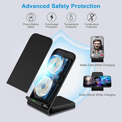 Miniatura 4 de Cargador inalámbrico Samsung, soporte de carga rápida de 15 W para Samsung Galaxy S24S23 FES23 UltraS22S21S20, soporte de cargador inalámbrico para