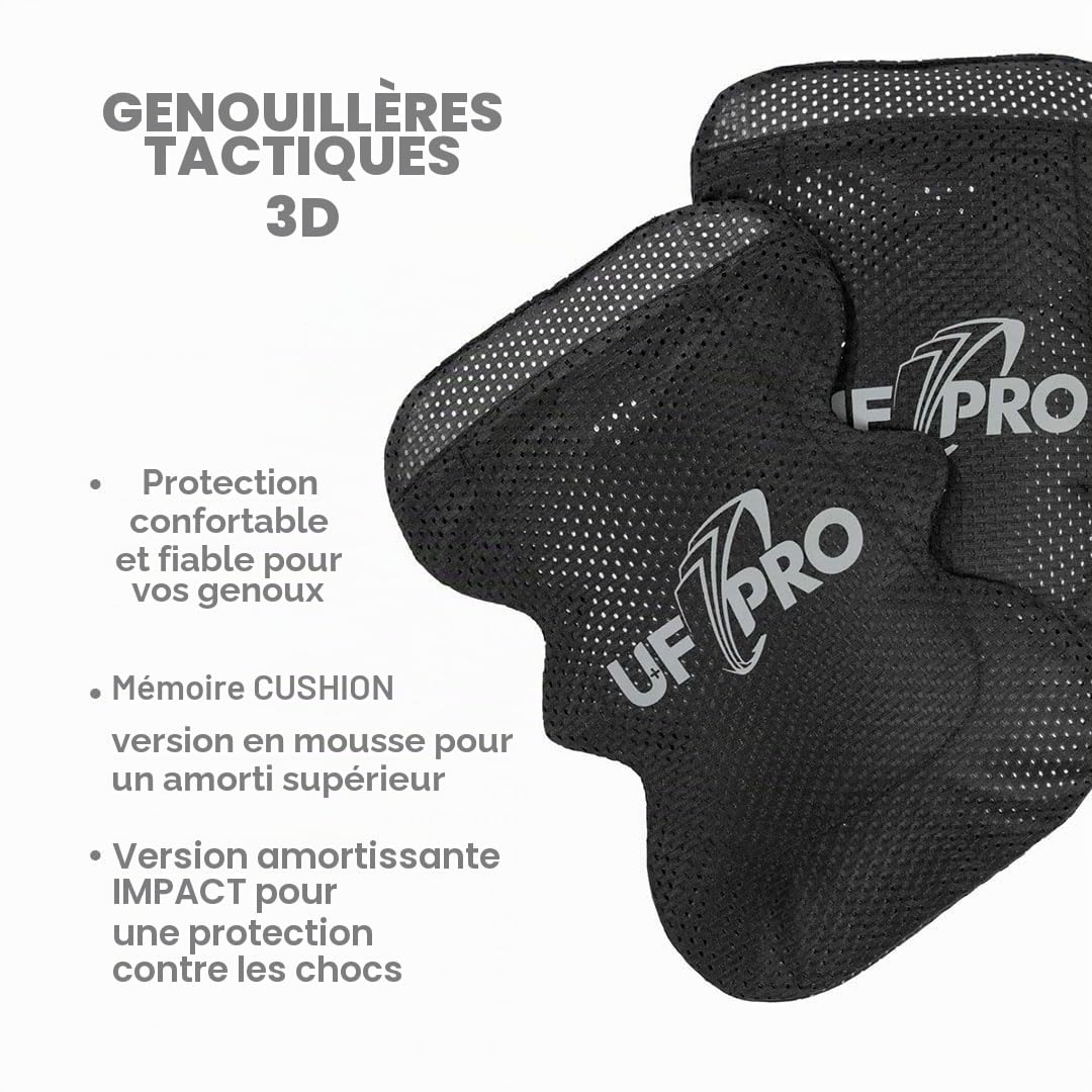 UF Pro Genouillères tactiques 3D Cushion, noir, gris