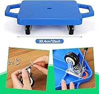 Vista 7 de 4 piezas de patinete deportivo con asas de plástico ruedas de plástico para patineta de piso, tabla de patinete para niños, gimnasio, actividades al